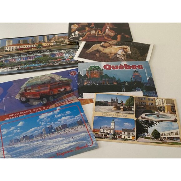 Post Cards Mixed Sizes Used Lot of 7 Canada Casino Virginia Vintage - Picture 5 of 16